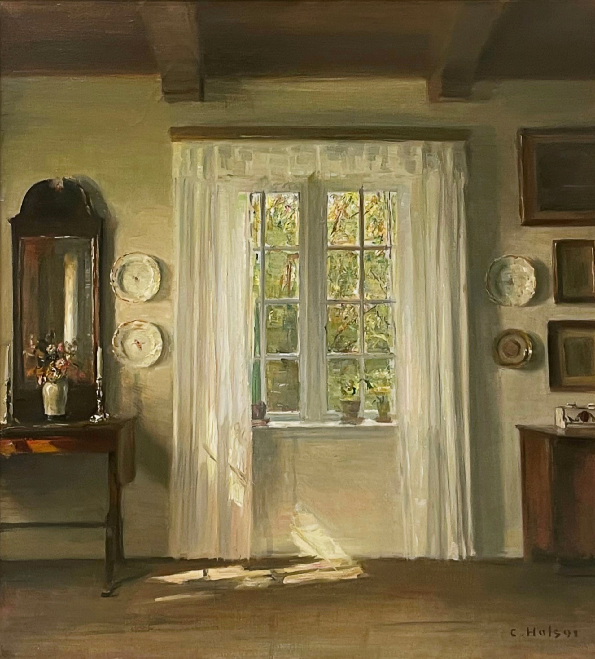 A sunlit interior